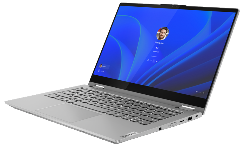 Lenovo ThinkBook 14s Yoga G2 IAP 21DM - Inverted Design - Intel Core i7 1255U / 1.7GHz - Win 11 Pro - Iris Xe Graphics - 16 GB RAM - 512 GB SSD NVMe - 14" IPS Touch Screen 1920 x 1080 (Full HD) - Wi-Fi 6 - Dual Tone Mineral Gray - kbd:Port