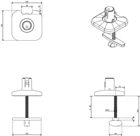 Viewprime bolt through desk - mount