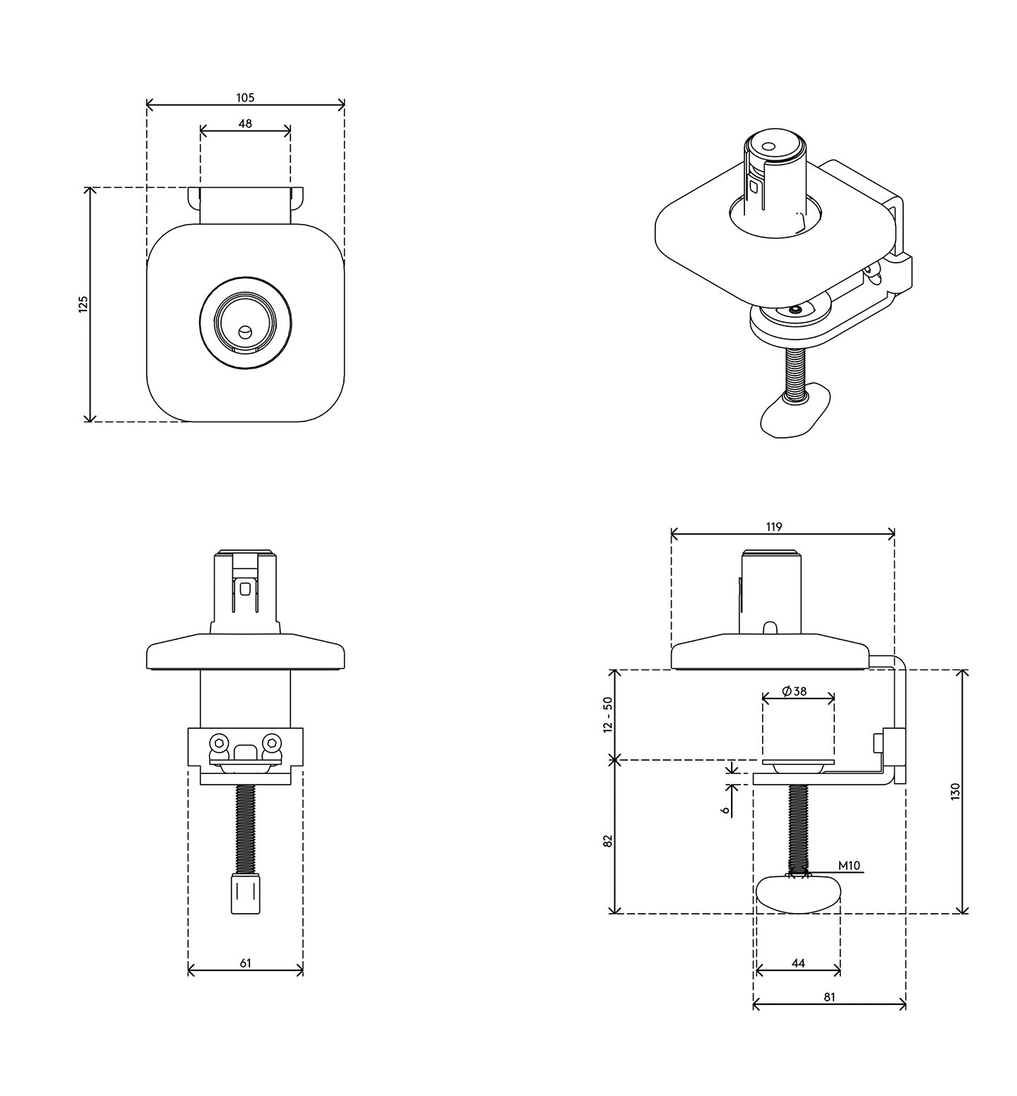 Viewprime desk clamp - mount