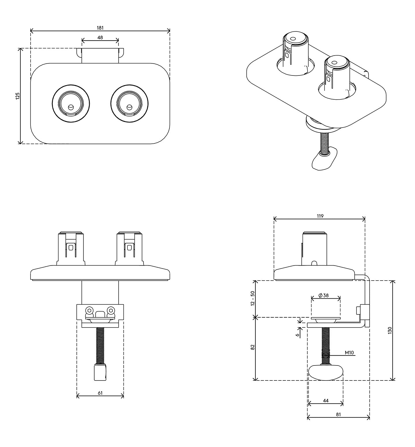 Viewprime desk clamp - mount