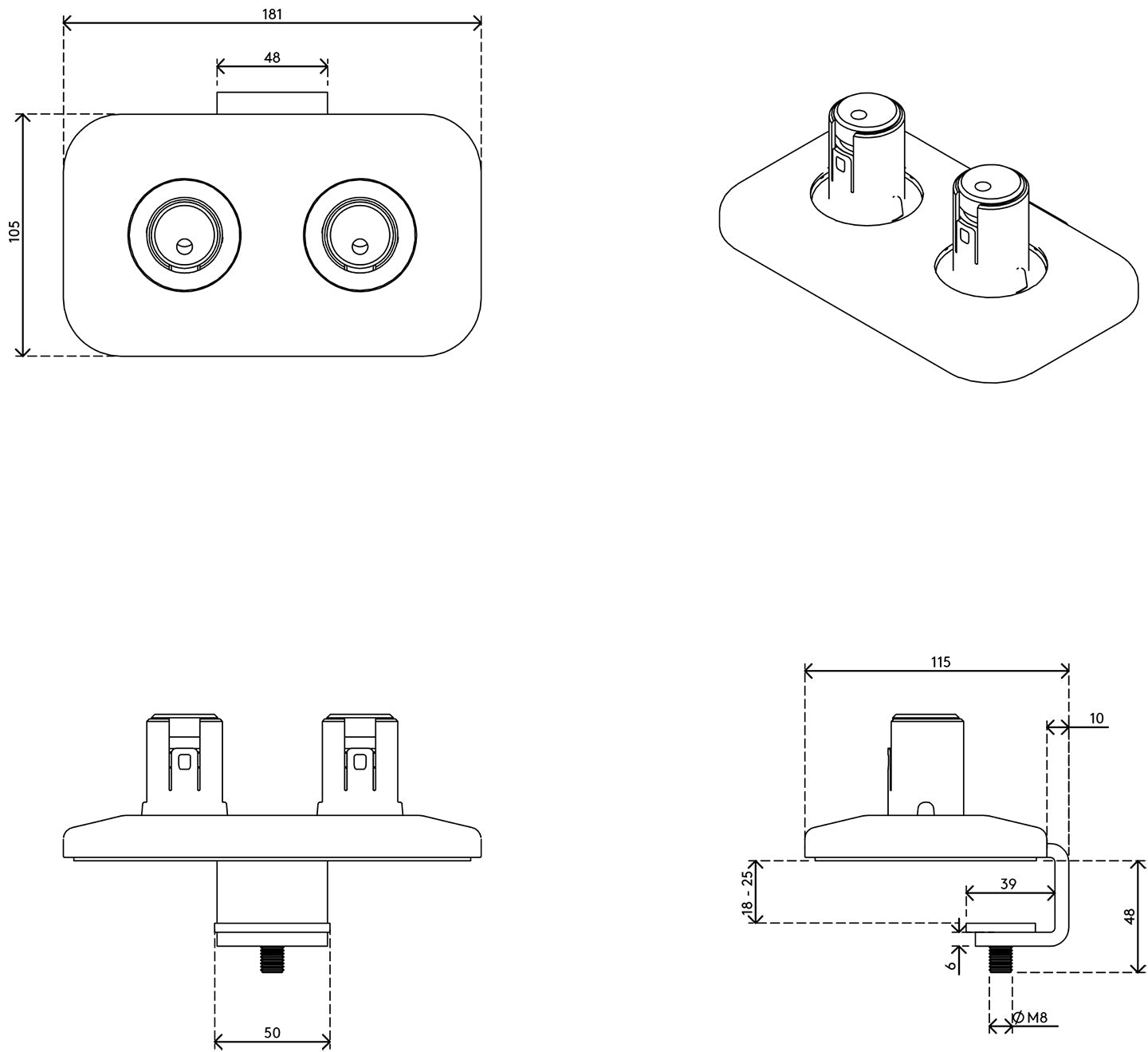 Viewprime desk clamp S - mount