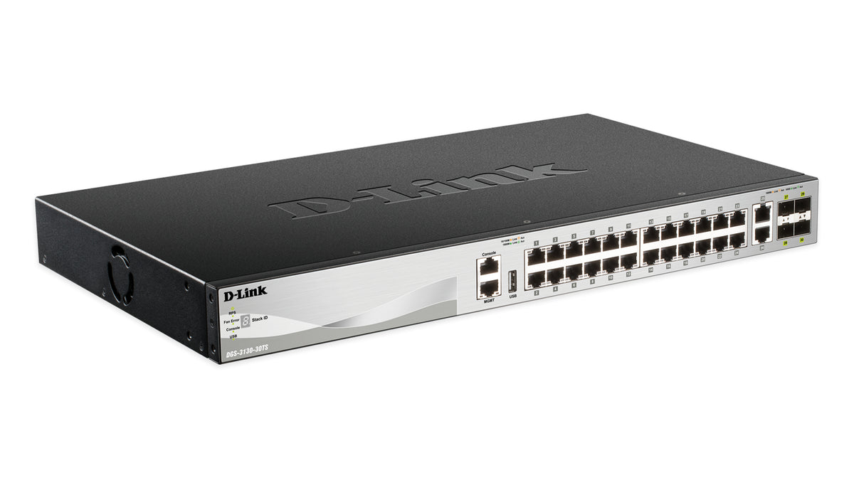 D-LINK SWITCH 24 X 10/100/1000BASE-T L3 STACK MANAGED 2X 10GBASE-T + 4X SFP+