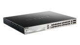 CONMUTADOR D-LINK 24X10/100/1000BASE-T POE 370W L3 STACK ADMINISTRADO 2X 10GB-T + 4X SFP+