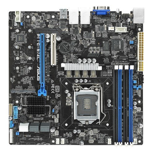 ASUS P11C-M/4L - Placa-mãe - micro ATX - LGA1151 Socket - C242 Chipset - USB 3.0, USB 3.1 Gen 1, USB 3.1 Gen 2 - 4 x Gigabit LAN - gráfico integrado