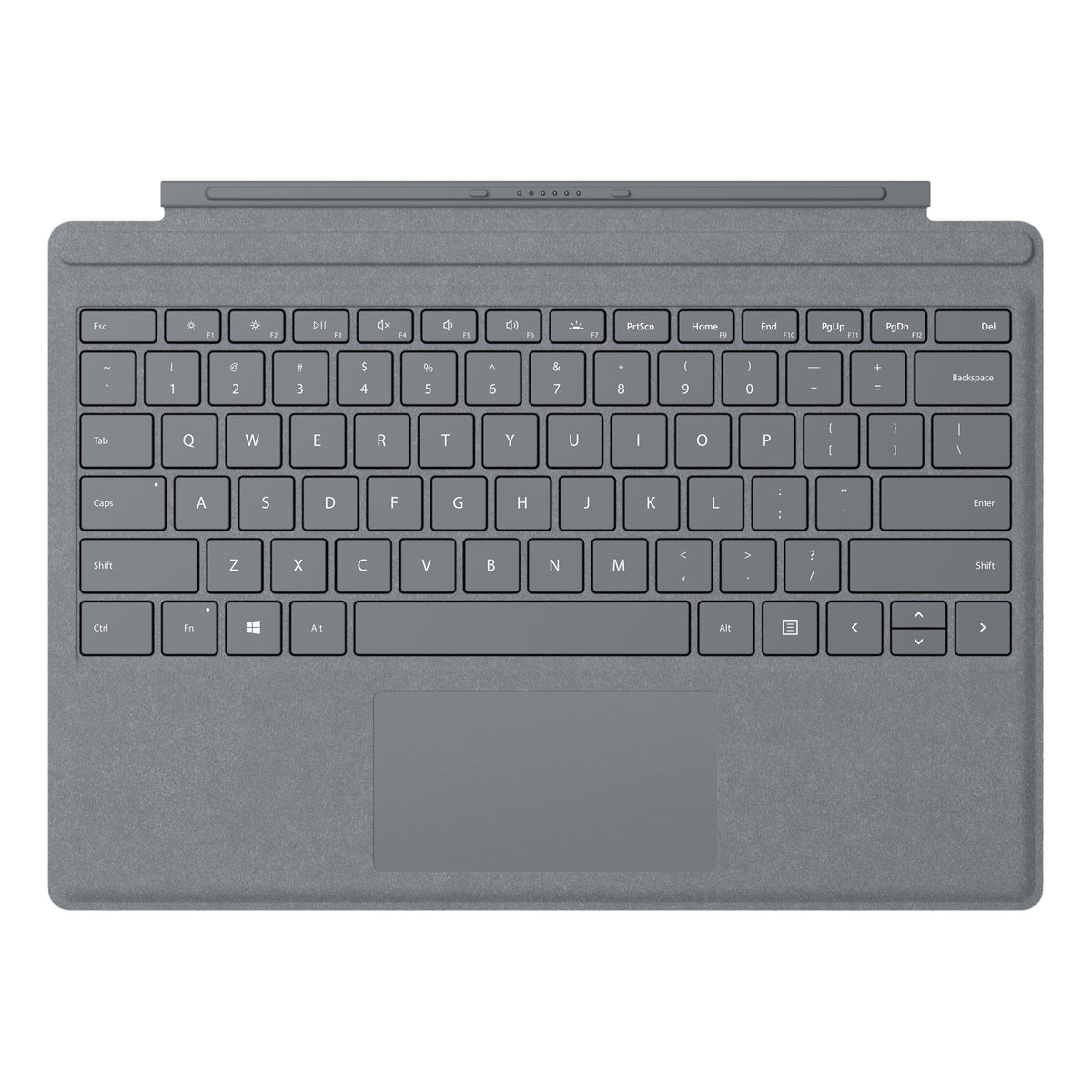 Microsoft Surface Go Signature Type Cover - Keyboard - with trackpad, accelerometer - backlit - English - platinum - commercial - for Surface Go