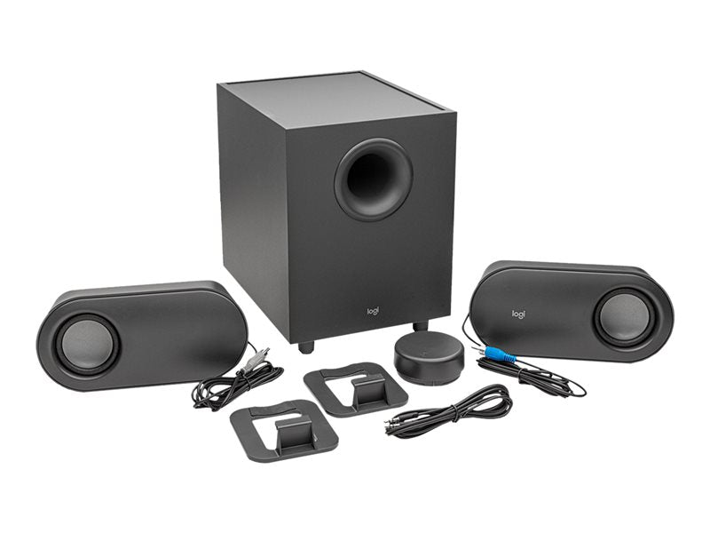 Logitech Z407 - Sistema de altavoces - para PC - 2.1 canales - inalámbrico - Bluetooth - USB - 40 Watt (Total) - gris grafito