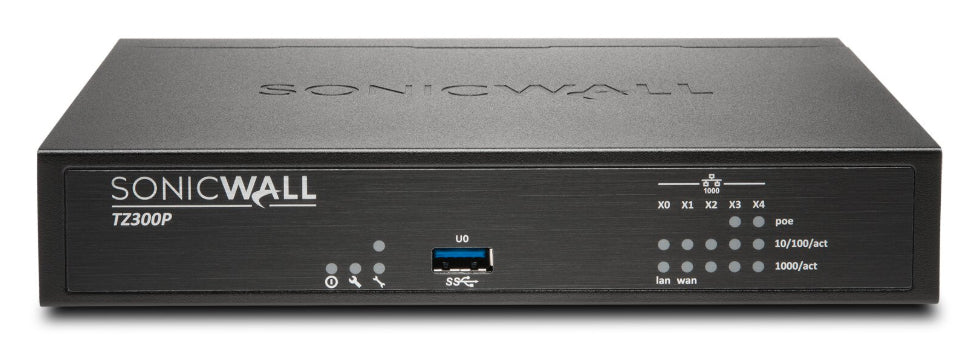 SonicWall TZ300P - Edición avanzada - Dispositivo de seguridad - 5 puertos - GigE - Programa SonicWALL Secure Upgrade Plus (opción de 3 años)