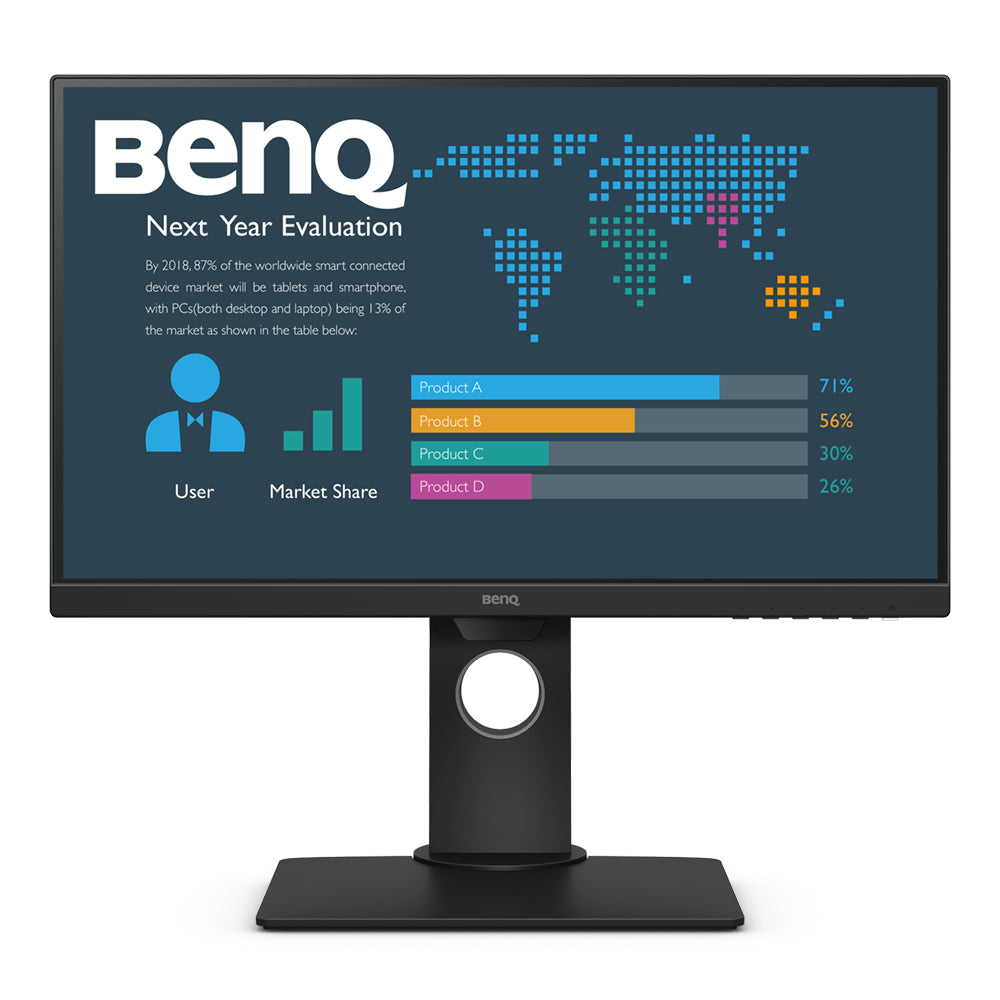 BenQ BL2381T - Monitor LED - 22,5" - 1920 x 1200 WUXGA - IPS - 250 cd/m² - 1000:1 - 5ms - HDMI, DVI-D, VGA, DisplayPort - altavoces - negro