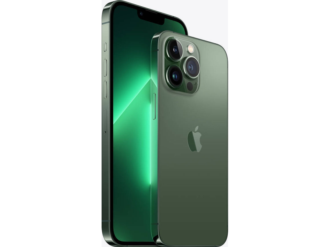 Apple iPhone 13 Pro - 5G smartphone - Dual SIM / Internal Memory 512 GB - OLED display - 6.1" - 2532 x 1170 pixels (120 Hz) - 3x rear cameras 12 MP, 12 MP, 12 MP - front camera 12 MP - Alpine Green