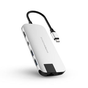 Hub HyperDrive Slim 8 en 1 - Estación de acoplamiento - USB-C - HDMI, Mini DP - GigE