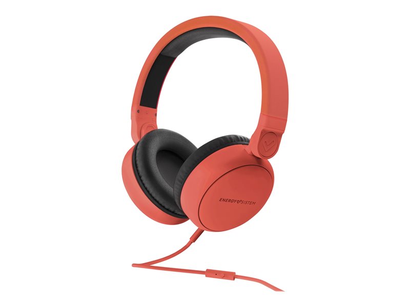 Energy Style 1 Talk - Over-Ear Headphones with Microphone - Full Size - With Cable - 3.5mm Jack - Pepper Red