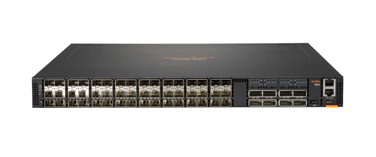 HPE Aruba 8325-48Y8C - Switch - L3 - Managed - 48 x 10/25 Gigabit SFP+ / SFP28 + 8 x 40/100 Gigabit QSFP+ / QSFP28 - front to back airflow - rail mountable - TAA Compliant