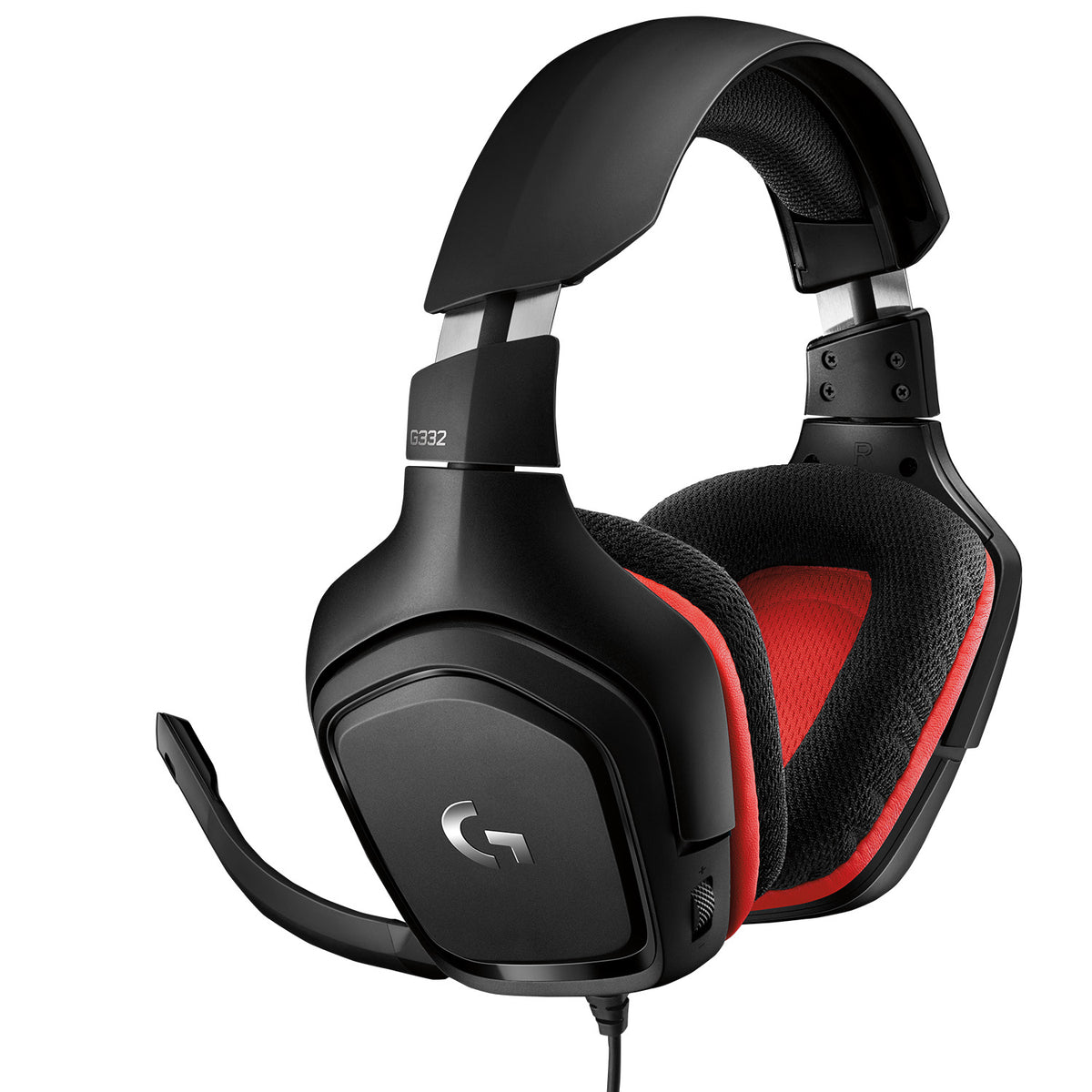 Logitech Gaming Headset G332 - Headphones - Full Size - With Cable - 3.5mm Jack - Black, Red