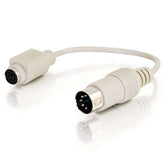 C2G - Keyboard Adapter - 5 PIN DIN (M) to PS/2 (F) - 15 cm - molded - beige