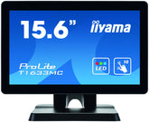 iiyama ProLite T1633MC-B1 - LED monitor - 15.6" - touch screen - 1366 x 768 @ 60 Hz - TN - 300 cd/m² - 500:1 - 8 ms - HDMI, VGA, DisplayPort - black, matte