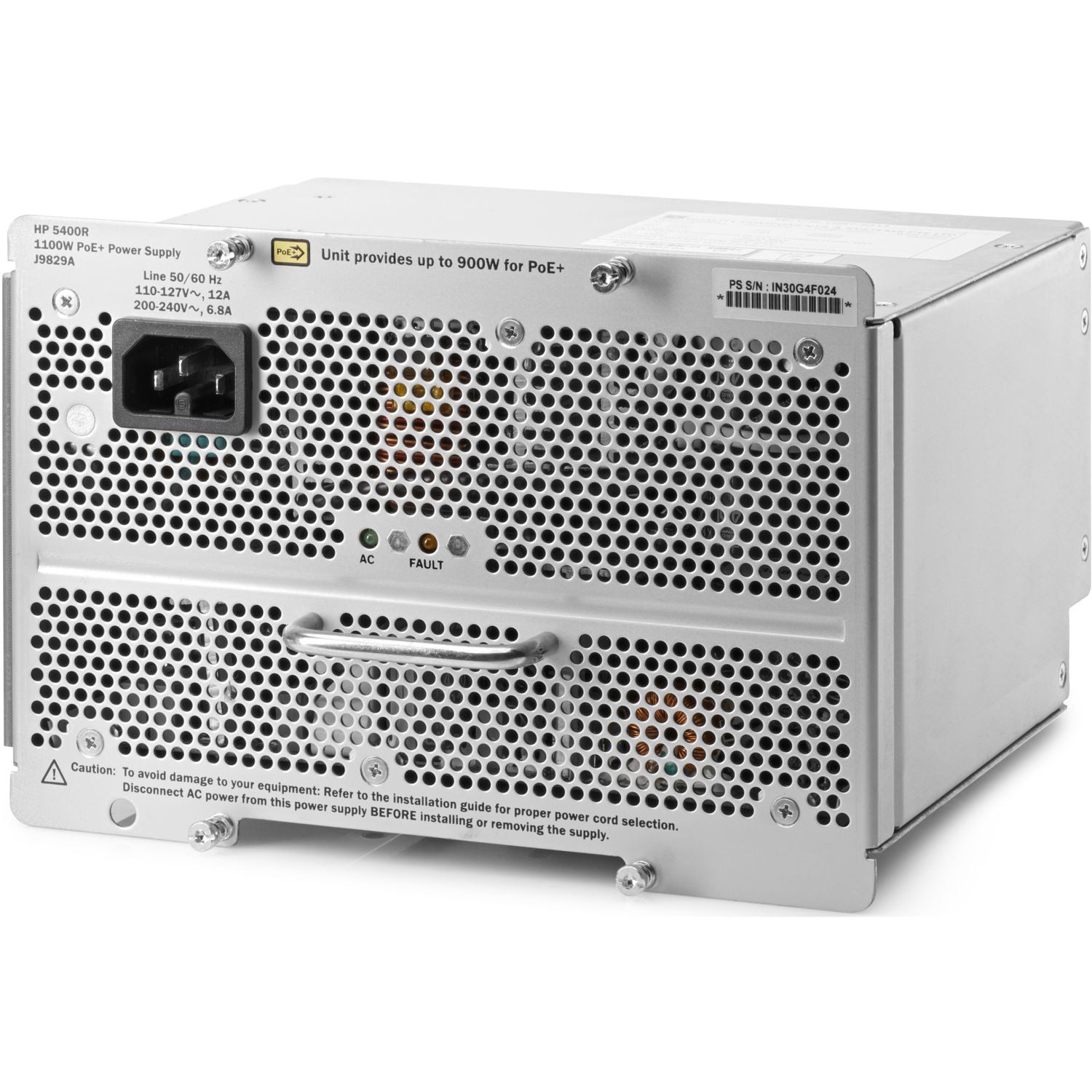 HPE Aruba - Fuente de alimentación (módulo enchufable) - 1100 vatios - Europa - para HPE Aruba 5406R, 5406R 8 puertos, 5412R, 5412R 92