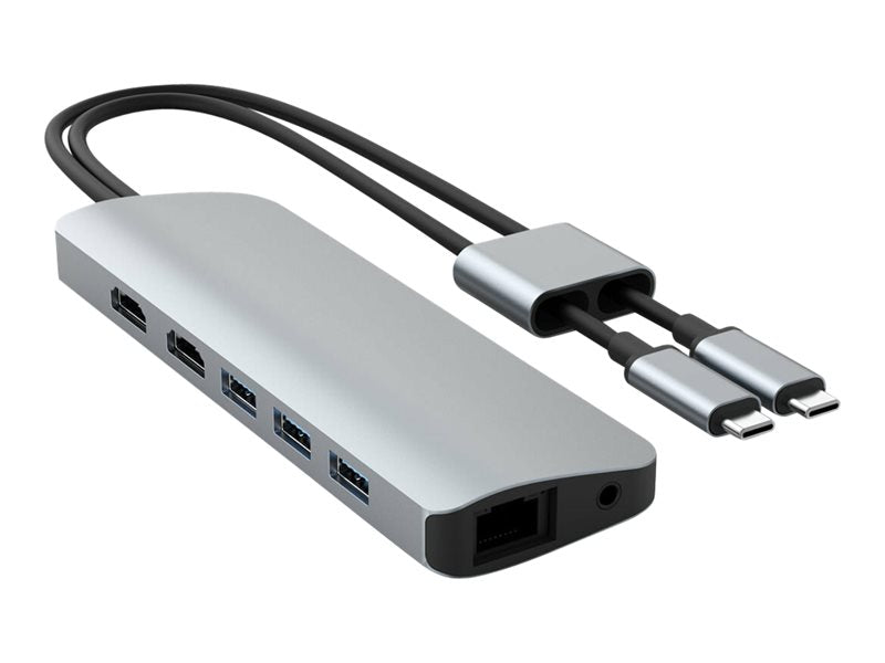 Hub HyperDrive VIPER 10 en 2 - Estación de acoplamiento - USB-C - 2 x HDMI - GigE - para Apple iPad Air de 10,9 pulgadas (4.ª generación), iPad Pro de 11 pulgadas (1.ª - 3.ª generación), iPad de 12,9 pulgadas Pro (3.ª - 5.ª generación), Mac