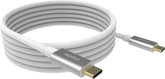 VISION Professional installation-grade USB-C cable - LIFETIME WARRANTY - bandwidth up to 10 gbit/s - supports 3A charging current - USB-C 3.1 (M) to USB-C 3.1 (M) - outer diameter 4.5 mm - 22+30 AWG - 4 m - white