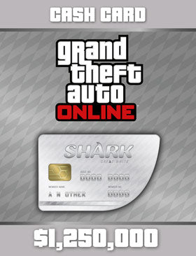 Grand Theft Auto Online: Tarjeta Gran Tiburón Blanco - Ganar - (1250000 GTA Dollars) - ESD - Español