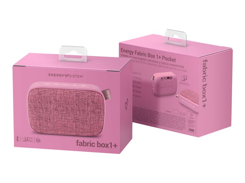 Energy Fabric Box 1+ Pocket - Loudspeaker - for portable use - wireless - Bluetooth - 3 Watt - uva