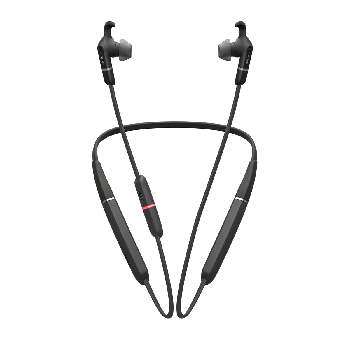 Jabra Evolve 65e MS - In-Ear Headphones with Microphone - In-Ear - Under-Neck Mount - Bluetooth - Wireless - USB - Noise Isolation