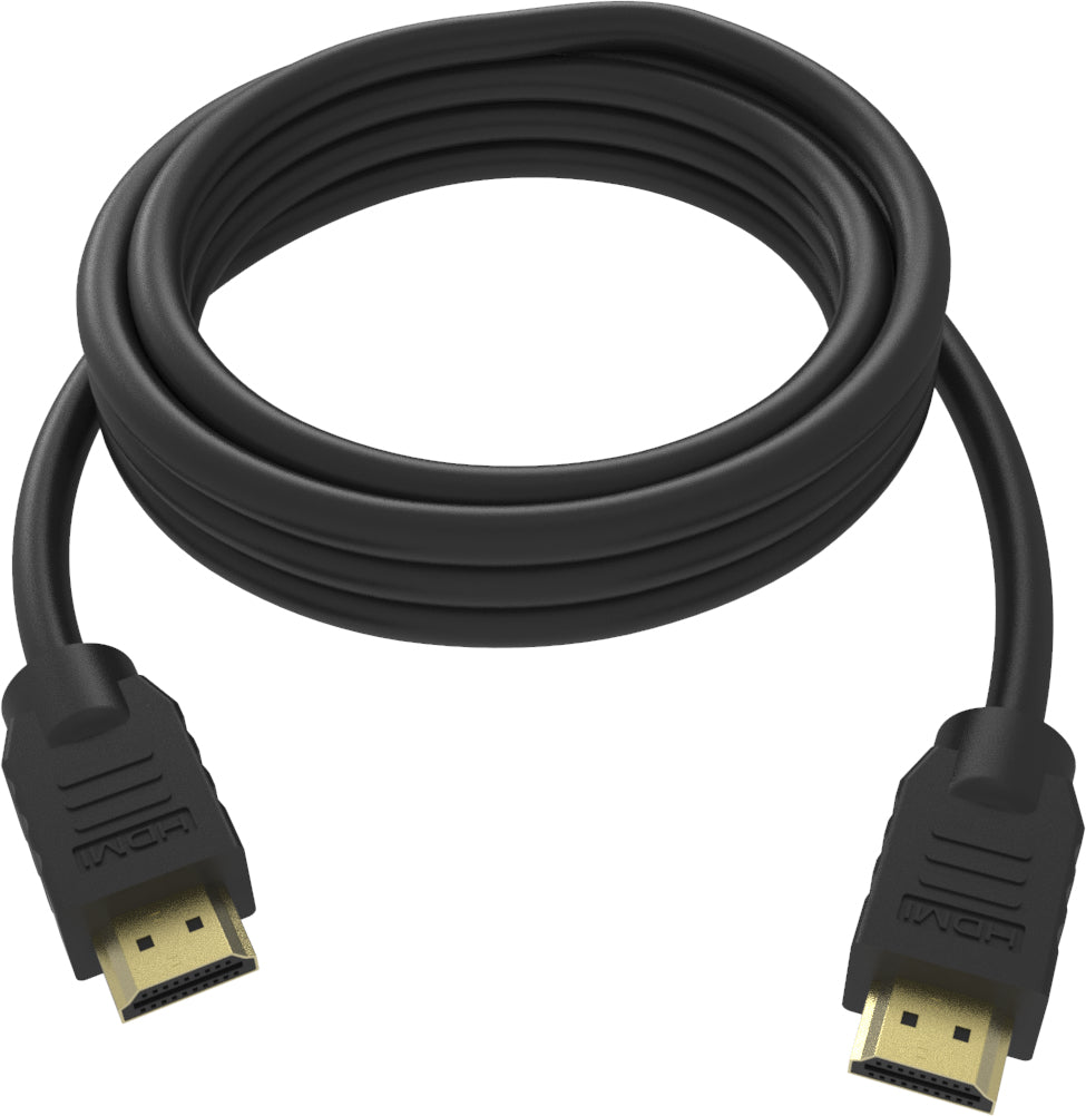 VISION Professional installation-grade HDMI cable - LIFETIME WARRANTY - 4K - HDMI version 2.0 - gold plated connectors - ethernet - HDMI (M) to HDMI (M) - outer diameter 9.5 mm - 24 AWG - 15 m - black