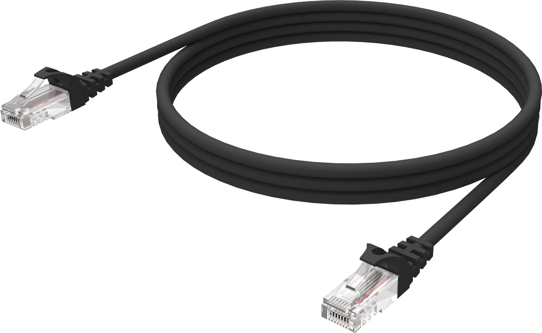 Cable de red Ethernet de instalación profesional VISION - GARANTÍA DE POR VIDA - RJ-45 (M) a RJ-45 (M) - UTP - CAT 6 - 250 MHz - 24 AWG - con bota - 5 m - negro