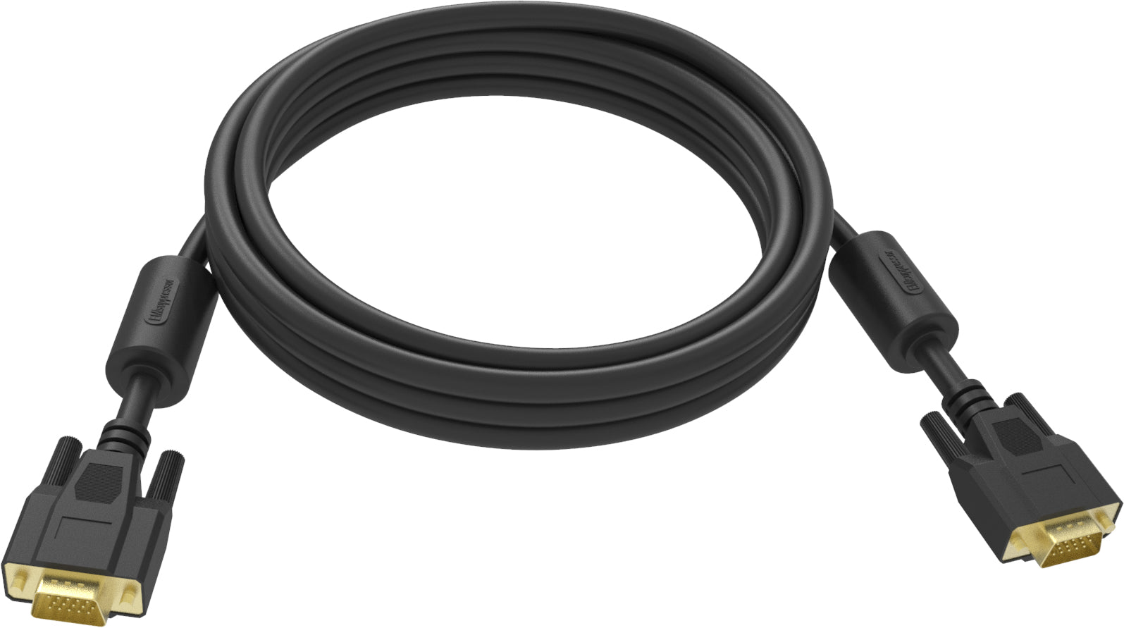 Cable de conexión VGA de grado de instalación VISION Professional - GARANTÍA DE POR VIDA - conectores chapados en oro - colores de ferrita en ambos extremos - VGA (M) a VGA (M) - diámetro exterior 8,0 mm - 28 AWG - 10 m - negro