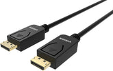 VISION Professional installation-grade DisplayPort cable - LIFETIME WARRANTY - version 1.2 4K - gold connectors - supports 1 mbps bidirectional aux channel and hotplug - DP (M) to DP (M) - outer diameter 7.3 mm - 28 AWG - 2 m - black