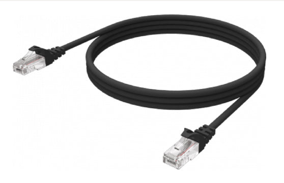 Cable de red Ethernet de instalación profesional VISION - GARANTÍA DE POR VIDA - RJ-45 (M) a RJ-45 (M) - UTP - CAT 6 - 250 MHz - 24 AWG - con bota - 1 m - negro