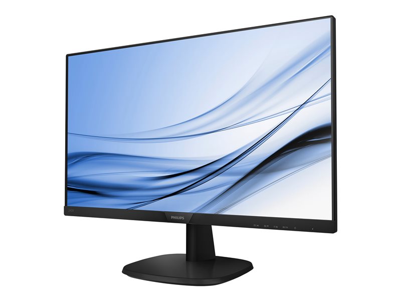 Philips V-line 243V7QSB - Monitor LED - 23.8" - 1920 x 1080 Full HD (1080p) @ 60 Hz - IPS - 250 cd/m² - 1000:1 - 8 ms - DVI-D, VGA - preto texturizado