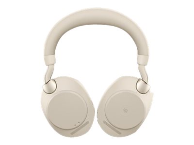 Jabra Evolve2 85 MS Stereo - Headphones - Full Size - Bluetooth - Wireless, Wired - Active Noise Cancellation - 3.5mm Jack - Noise Isolation - Beige - Certified for Teams