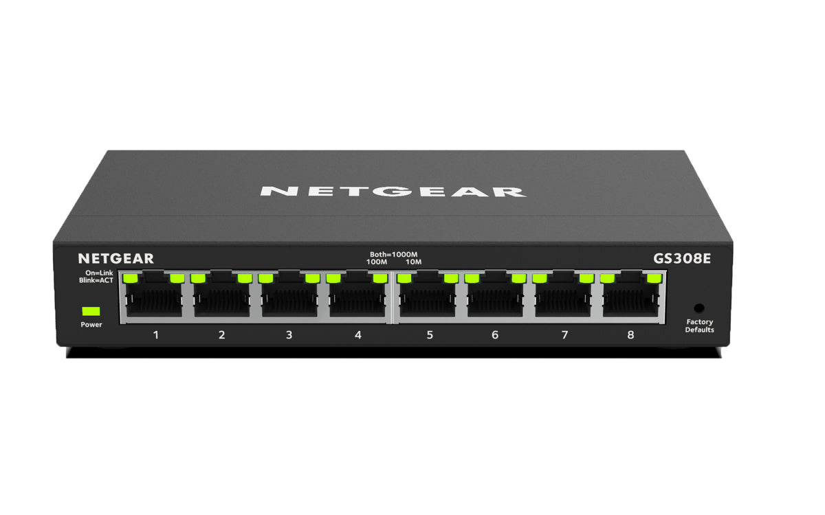 NETGEAR Plus GS308E - Switch - Smart - 8 x 10/100/1000