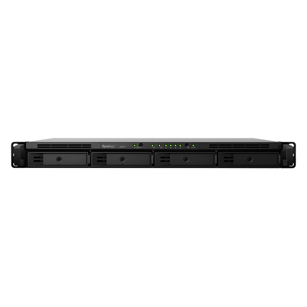 SYNOLOGY RACKSTATION NAS RS819 4-BAY 1U (NO RAIL KIT)