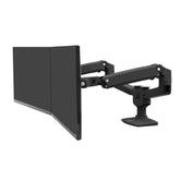 Ergotron LX Dual Side-by-Side Arm - Mounting Kit (Table Clamp Mount, Metal Ring Mount, Pole, 2 Swing Arms, T-Bracket) - Patented Constant Force Technology - For 2 LCD Displays - Aluminum, Steel - Black opaque - size of