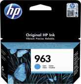 HP 963 - 10,74 ml - azul cian - original - Officejet - cartucho de tinta - para Officejet 9012, Officejet Pro 90XX