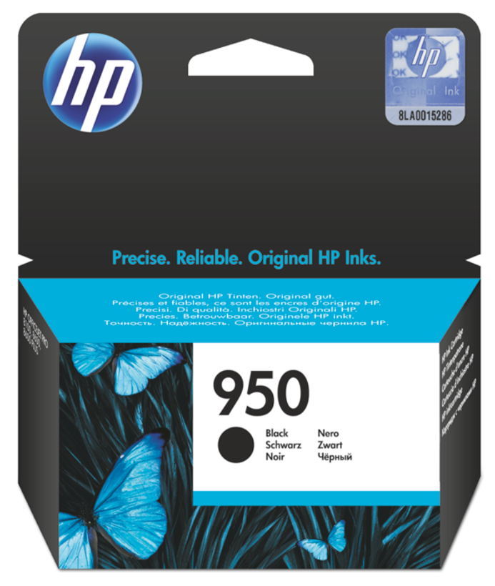 HP 950 - Black - Genuine - Ink Cartridge - for Officejet Pro 251, 276, 8100, 8600, 8600 N911, 8610, 8615, 8616, 8620, 8625, 8630, 8640