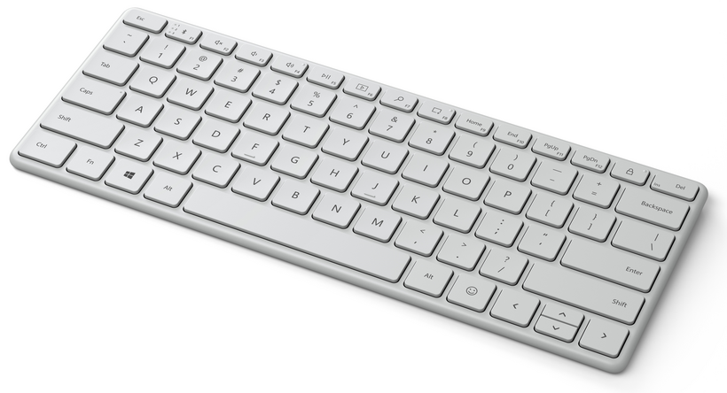 Microsoft Designer Compact - Teclado - sem fios - Bluetooth 5.0 - Português - Geleira