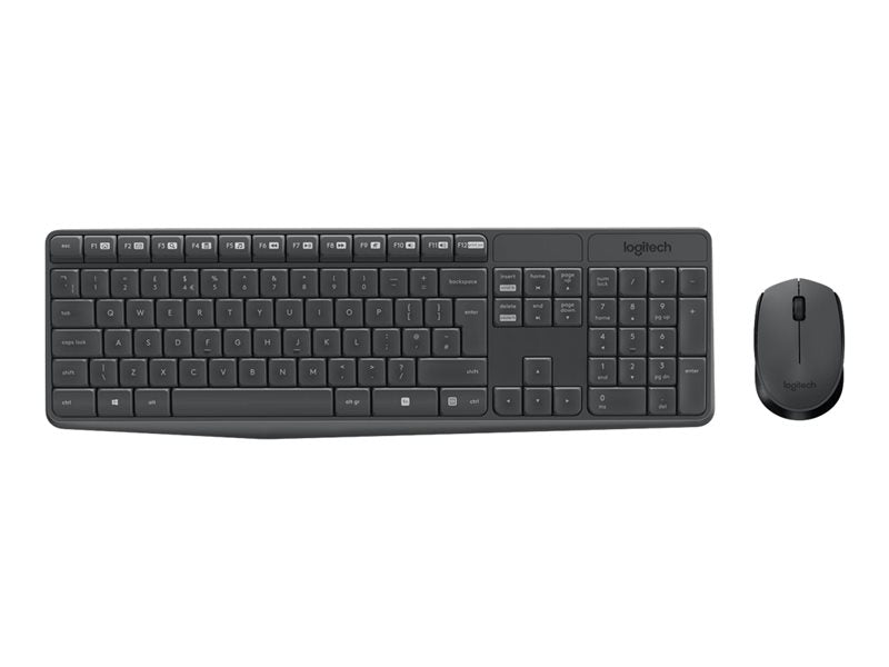 Logitech MK235 - Combo de teclado y mouse - Inalámbrico - 2.4GHz - Pan-Nordic