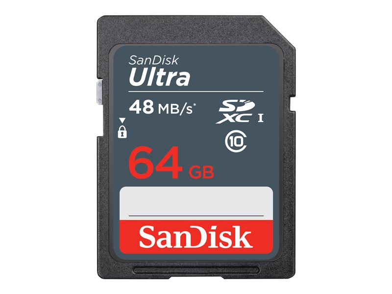 SanDisk Ultra - Cartão de memória flash - 64 GB - Class 10 - SDXC UHS-I (SDSDUNB-064G-GN3IN)