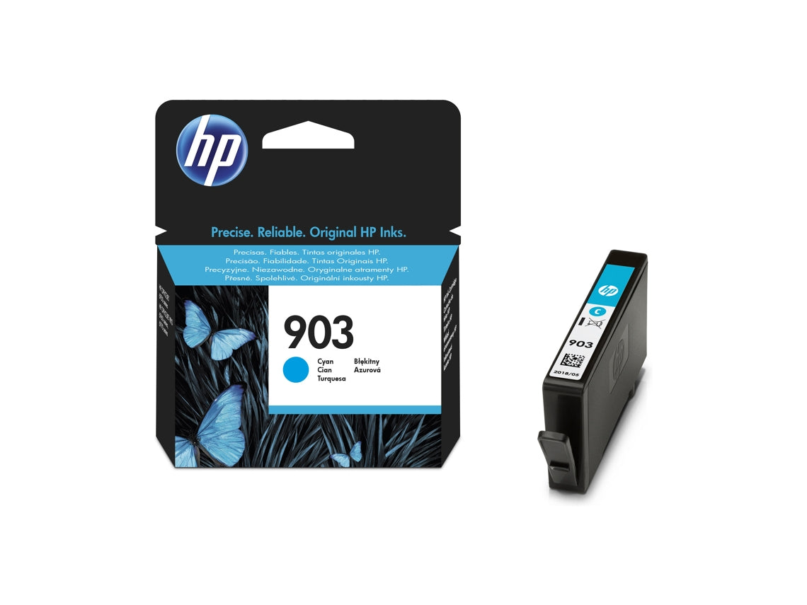 HP 903 - Cyan Blue - Genuine - Blister - Ink Cartridge - for Officejet 6951, 6954, 6962, Officejet Pro 6971, 6974, 6975