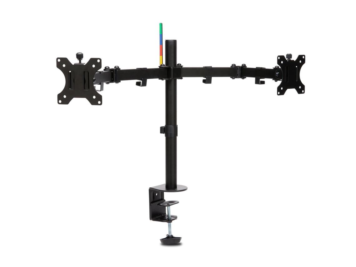 Kensington SmartFit Ergo Dual Extended Monitor Arm - Kit de montaje - brazo ajustable - para 2 monitores - metal - negro - tamaño de pantalla: hasta 32'' - Computadora de escritorio, abrazadera en C, arandela, montable en escritorio