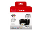 Canon PGI-1500 BK/C/M/Y Multipack - Pack de 4 - preto, amarelo, azul cyan, magenta - original - tanque de tinta - para MAXIFY MB2050, MB2150, MB2155, MB2350, MB2750, MB2755 (9218B005)