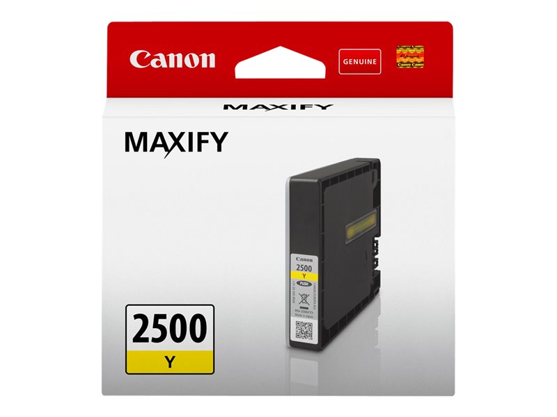 Canon PGI-2500 Y - 9.6 ml - amarelo - original - tanque de tinta - para MAXIFY iB4050, iB4150, MB5050, MB5150, MB5155, MB5350, MB5450, MB5455 (9303B001)