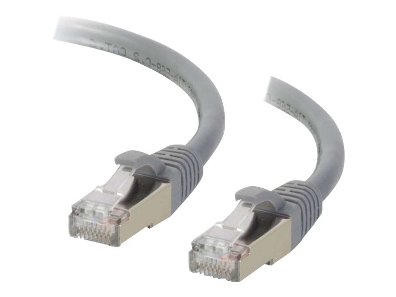 C2G Cat6a Booted Shielded (STP) Network Patch Cable - Patch cable - RJ-45(M) to RJ-45(M) - 10 m - PTB - CAT 6a - molded, knotless, braided - gray (89922)