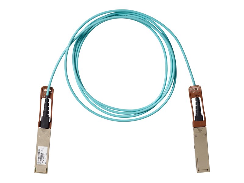 Cisco - 100GBase Jump Cable - QSFP to QSFP - 20 m - fiber optic - active - to P/N: C9500-32C-EDU, C9500-32QC-EDU, N9K-X9788TC-FX-RF, NCS-55A1-24H -B, NCS-55A1-36H-SE-S