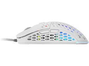 Rato MARS GAMING MM55 WHITE MOUSE, 12800DPI, EXTREME-LIGHT 55G, RGB, PARACORD, SOFT (MM55W)