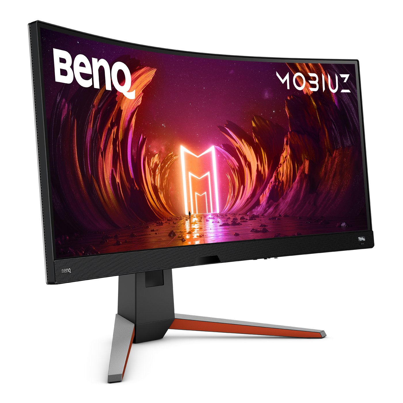 BenQ Mobiuz EX3410R - Pantalla LED - curva - 34" - 3440 x 1440 UWQHD @ 144 Hz - VA - 350 cd/m² - 3000:1 - DisplayHDR 400 - 1 ms - 2xHDMI, DisplayPort - altavoces con subwoofer