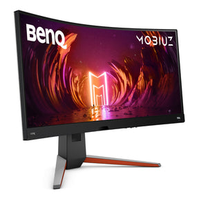 BenQ Mobiuz EX3410R - LED Display - curved - 34" - 3440 x 1440 UWQHD @ 144 Hz - VA - 350 cd/m² - 3000:1 - DisplayHDR 400 - 1 ms - 2xHDMI, DisplayPort - speakers with subwoofer