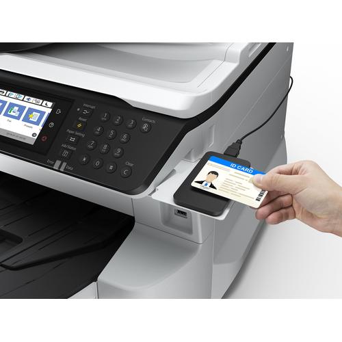 Epson WorkForce Pro WF-C8690DWF - Multifunction printer - color - inkjet - A3 (media) - up to 22 ppm (copy) - up to 24 ppm (print) - 335 sheets - 33.6 Kbps - Gigabit LAN, USB host, NFC, USB 3.0, USB 2.0 host, Wi-Fi(ac)